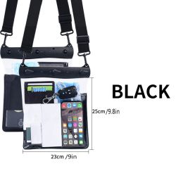 Waterproof Shoulder Bag; Crossbody Dry Bag For Touch Screen Phone Car Key; Outdoor Equipment For Beach Pool Diving Snorkeling Drifting (Color: Black)